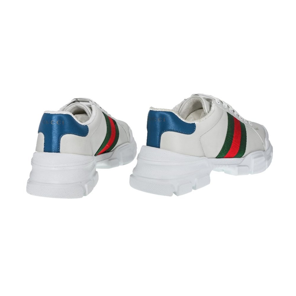 Gucci Men's Nathan Leather Web Sneakers - Picture 4 of 13